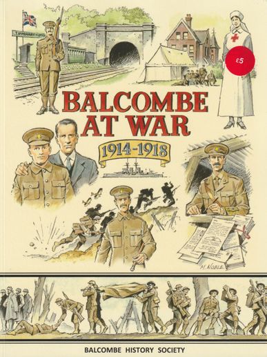 Illustrated cover of 'Balcombe at War 1914-1918' by Balcombe History Society.