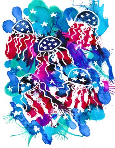  4th of July Jellies in a bright colorful pattern