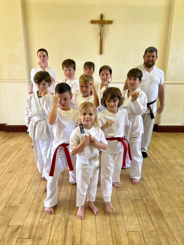 The kids Karate class in Hessle (Couple of students missing)