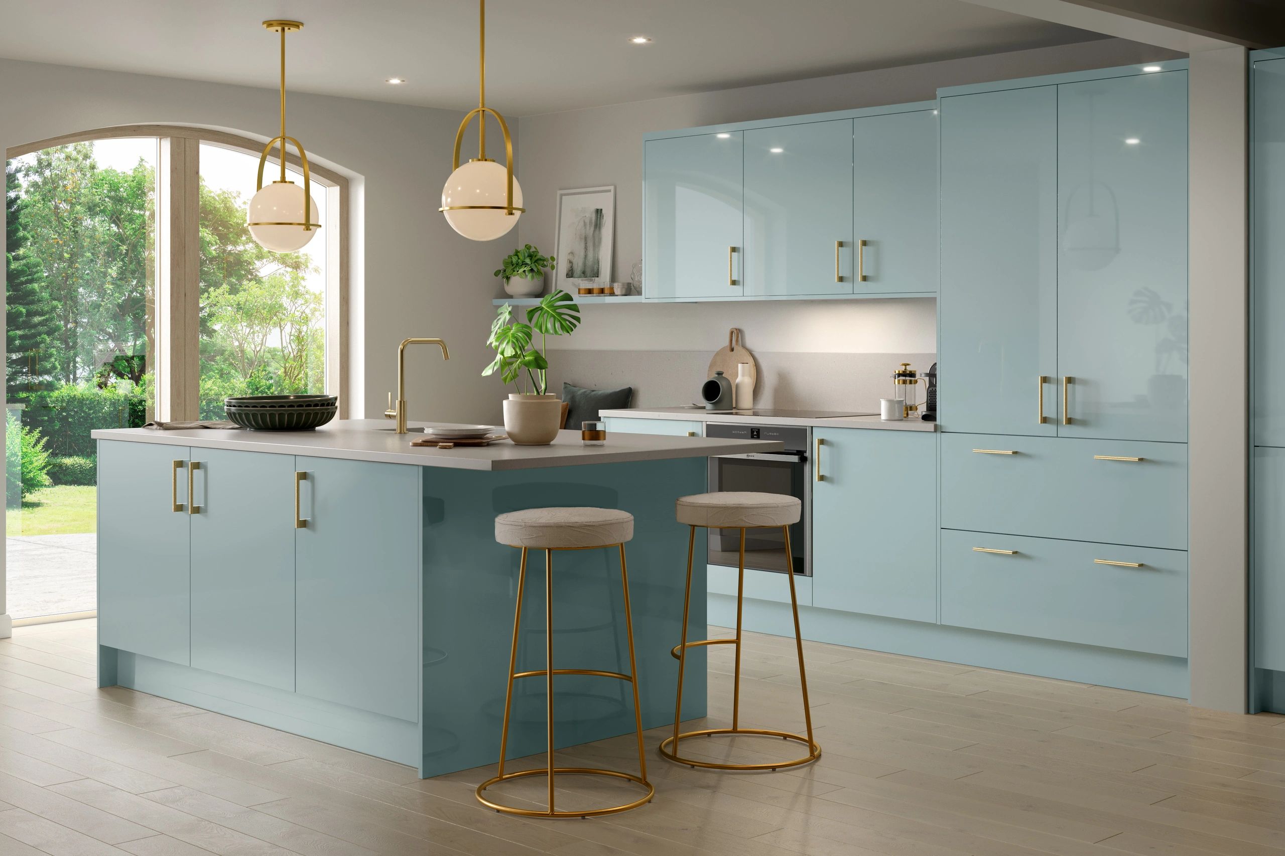 zurfiz-ultragloss-metallic-blue-kitchen