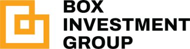Logo of Box Investment Group with geometric design.