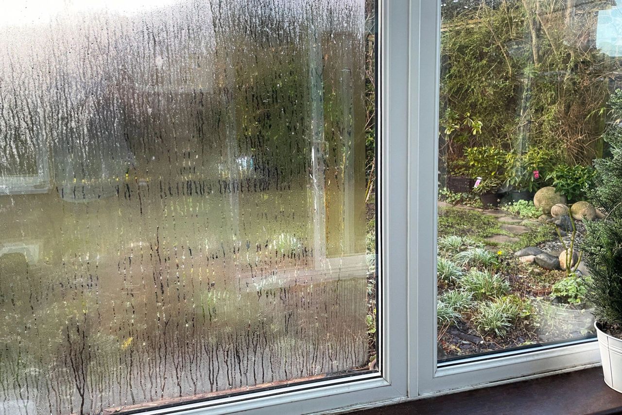 Damaged old window