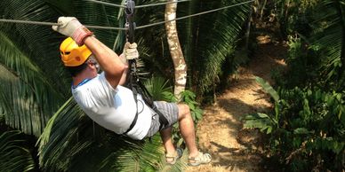 zip line in Belize