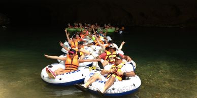 cave tubing in belize