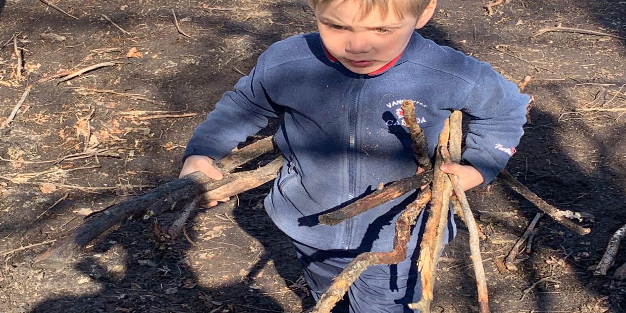 CLEGR FARMS- the "G" in CLEGR hauling wood for the Land-Based Learning Program