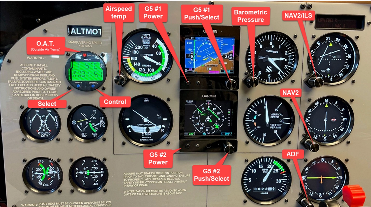 Dual G5's Flatscreen Instrument Panel w/ controls for Cessna 172 Flight  Simulators