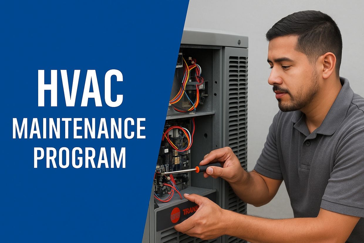 alt="Maintenance programs for electric air handlers, gas furnaces 80%, 90%, and heat pumps"
