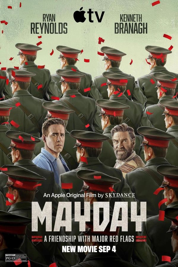 Mayday movie poster featuring Ryan Reynolds and Kenneth Branagh.