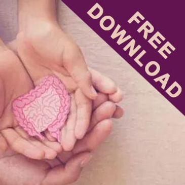 Hands holding a pink anatomical heart with 'Free Download' text.