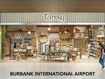 Tansy store at Burbank International Airport selling wellness products.