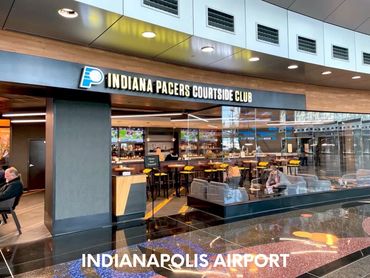 Indiana Pacers Courtside Club entrance at Indianapolis Airport.