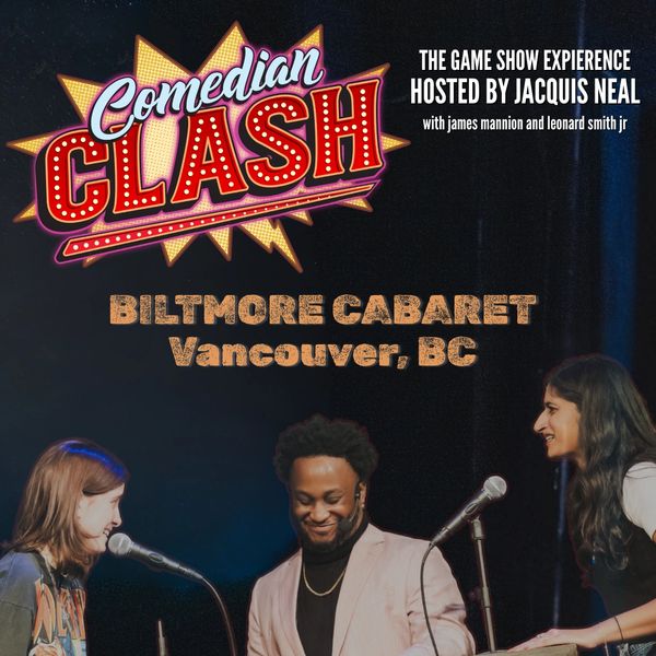 Comedian Clash game show hosted by Jacquis Neal at Biltmore Cabaret, Vancouver.
