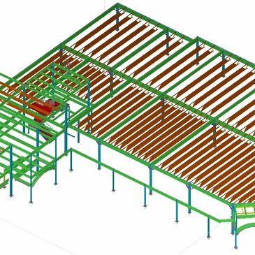 3D Steel Model of a Workshop