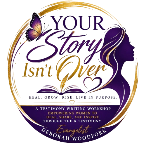 Empowering workshop logo with woman's profile and butterfly.