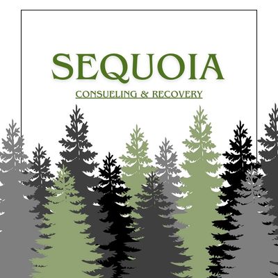 Logo featuring green and gray pine trees with 'Sequoia Counseling & Recovery' text.