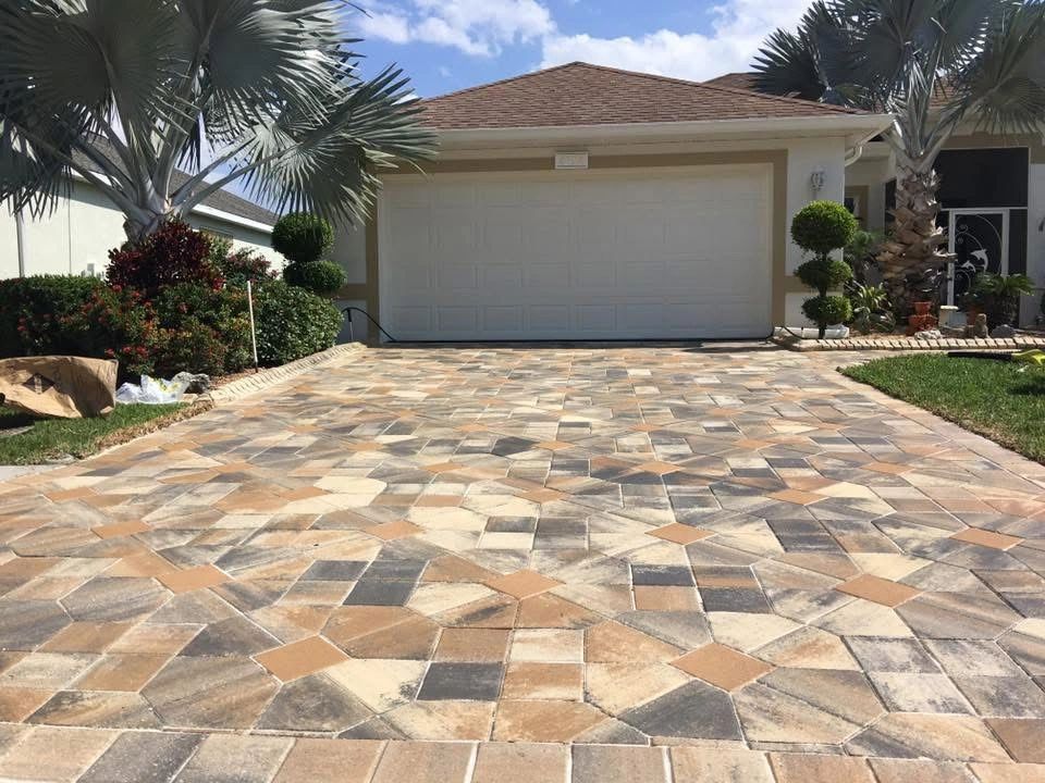 Brick paver driveway installed in Sarasota