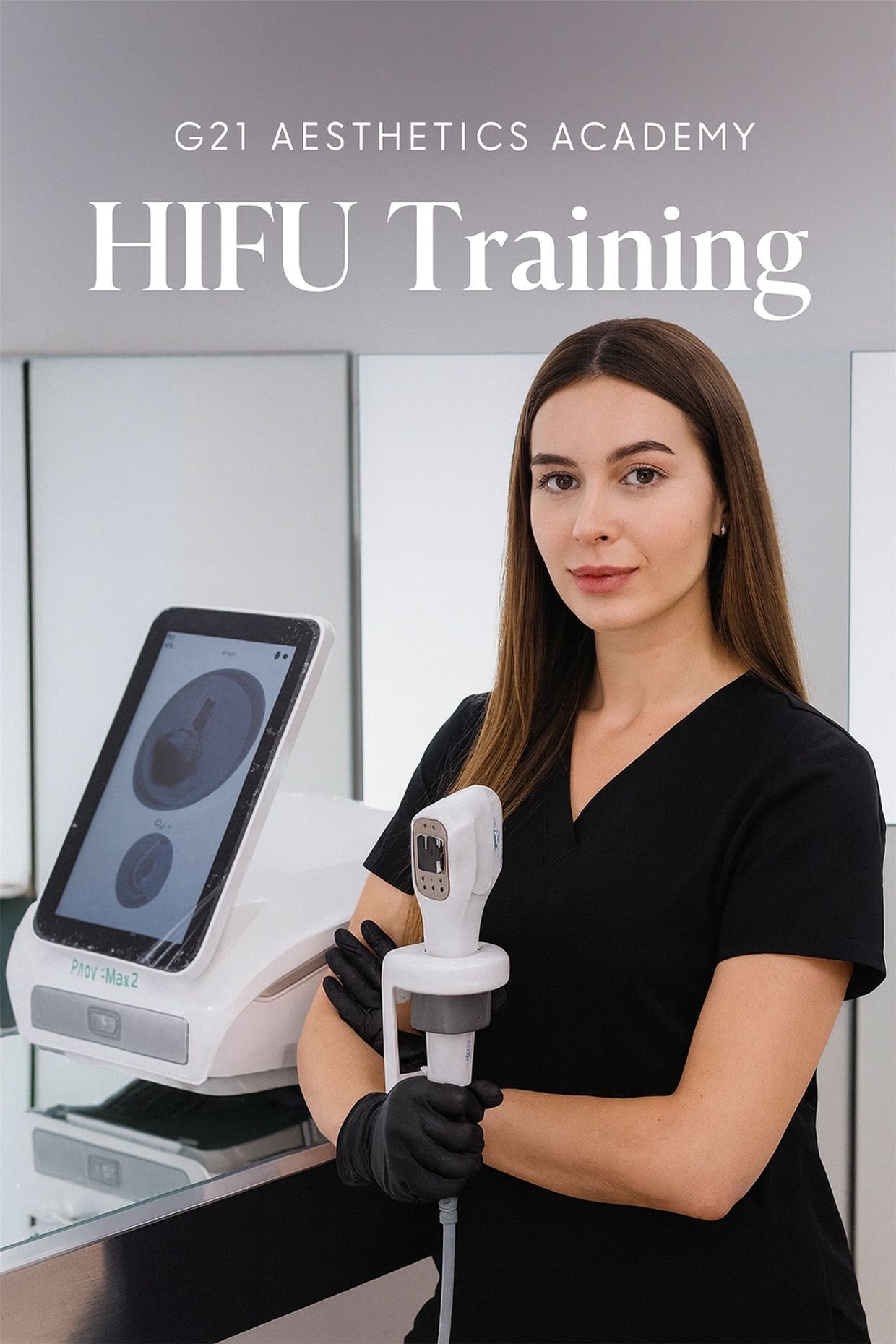 HIFU training with ProV-Max2 machine at G21 Aesthetics Academy.