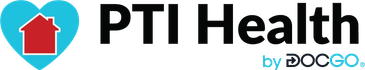 PTI Health logo with heart and house icon.