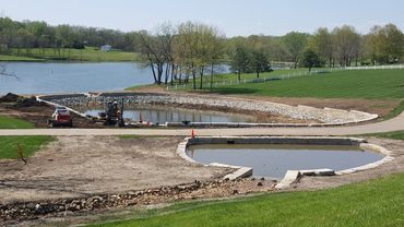 Pond Work Retaining Wall Limestone Sea Wall