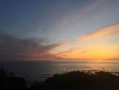 sunset horizon ocean