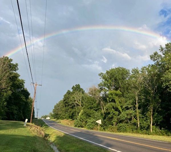 A rainbow.  Does God cry when it rains.