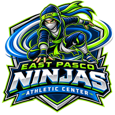 Vibrant ninja logo for East Pasco Athletic Center.