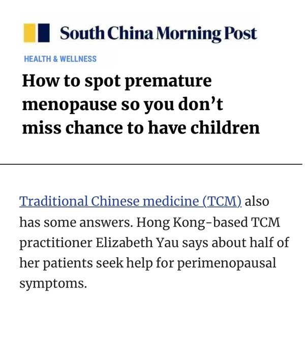 Early Menopause with Chinese medicine and acupuncture