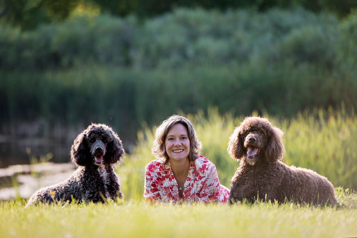 Jennifer with two of her dogs