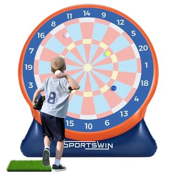 Giant Dart Board to be placed with Velcro balls or for added fun, Velcro soccer balls.