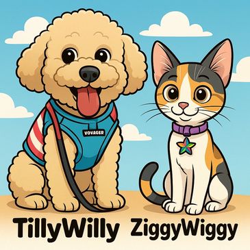 Follow TillyWilly & ZiggyWiggy on Social Media for real life adventures and fun!