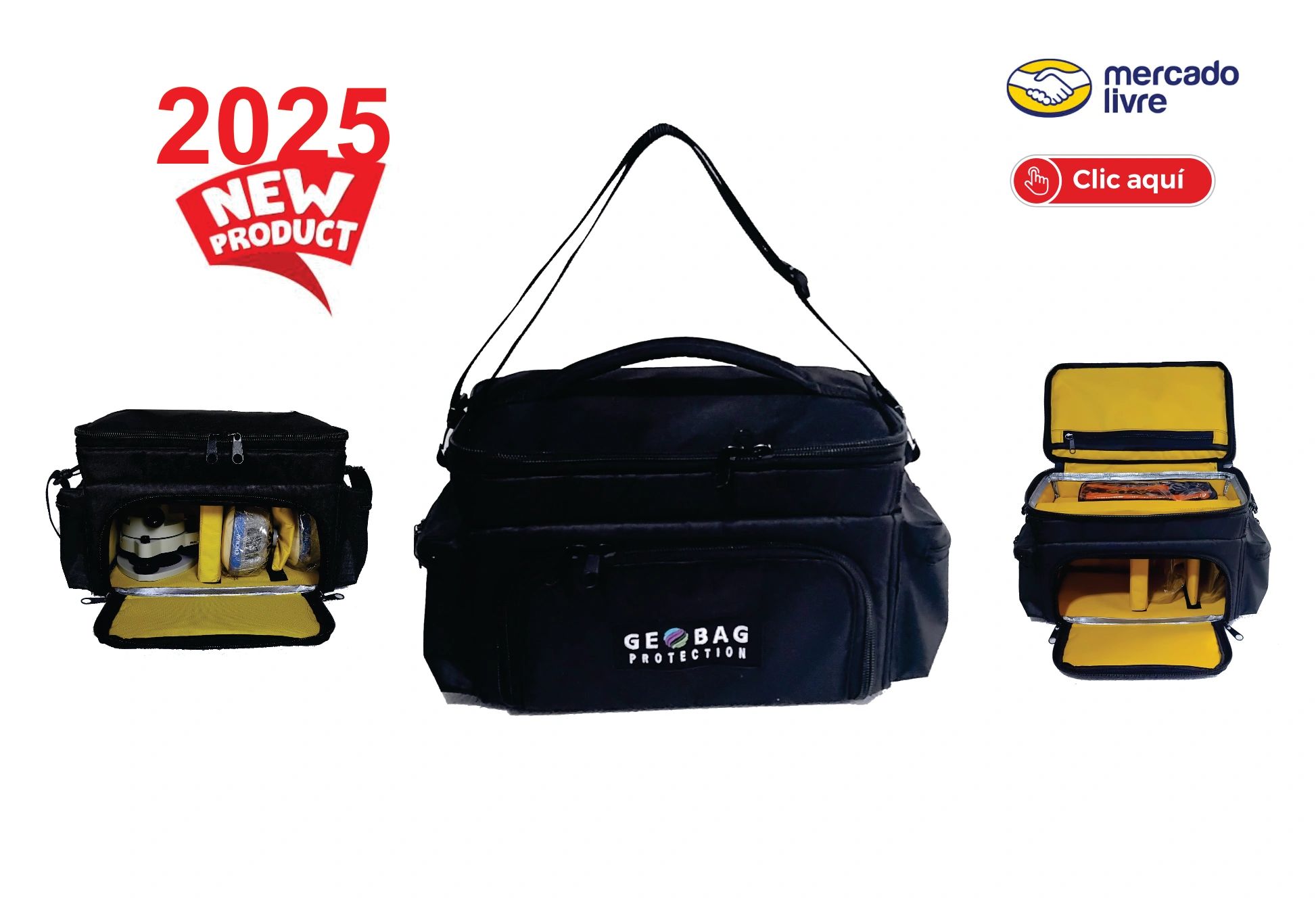 A bolsa GNSS RTK da marca Geobag é a solução ideal para profissionais que necessitam de praticidade 