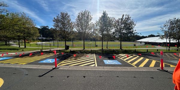 Disabled  bay line marking 