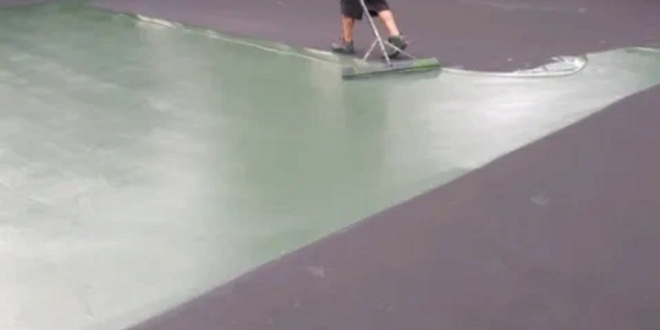 Tennis court resurfacing