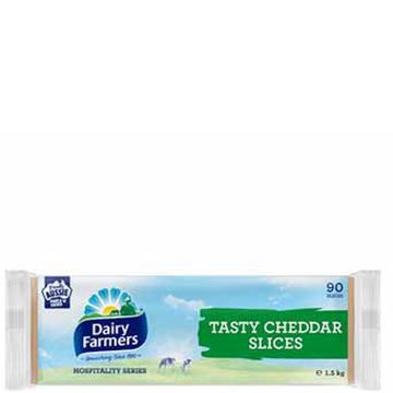 A packet of tasty cheddar slices