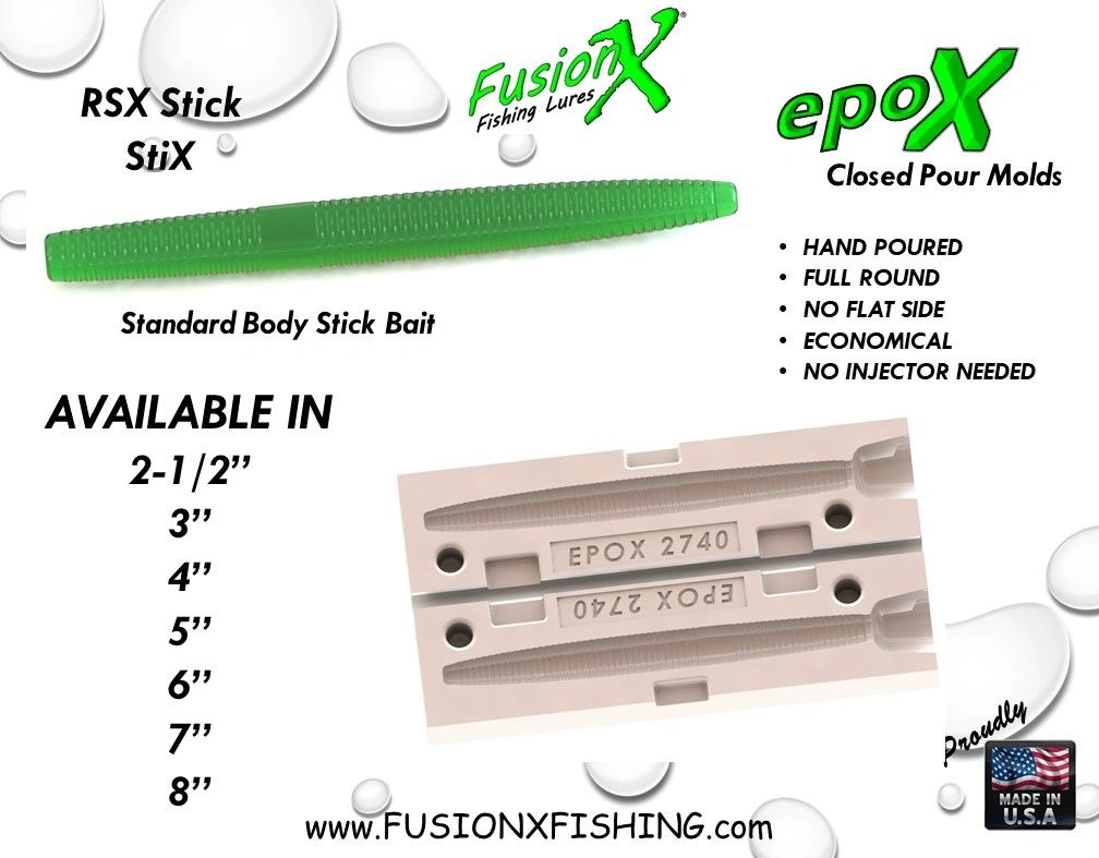 epoxy fishing lure molds Fusion X - Bass Essentials Premium Soft Plastic Making Starter Kit Aluminum Injection Soft Plastic Lure