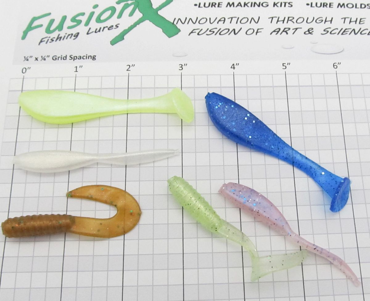 Buy Fusion X Fishing 3 Shad Swim Bait Soft Plastic Lure Making