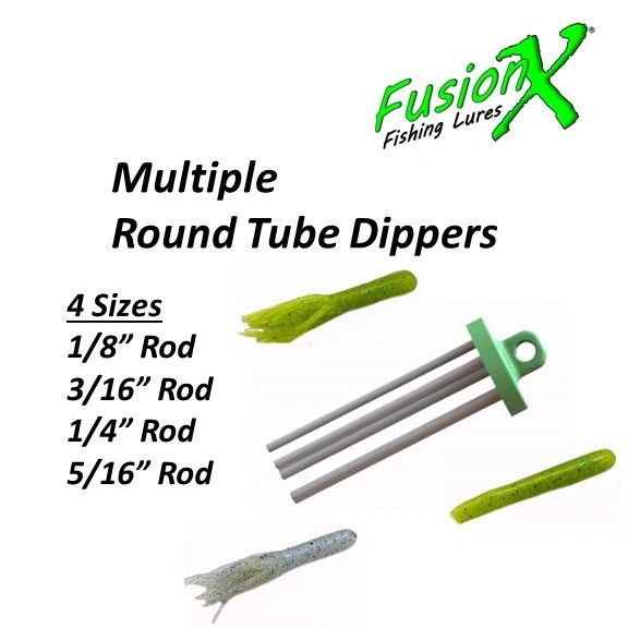 Multiple Round Tube Dippers (4 Sizes) - 6 Rods Per Dipper
