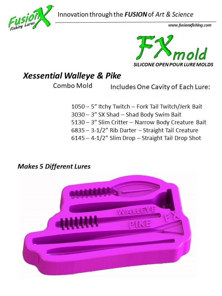 FX Mold - Xessential Walleye & Pike COMBO Mold