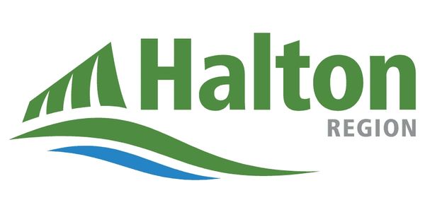 Logo of Halton Region with green and blue design elements.