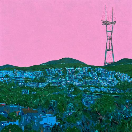 acrylic on canvas painting of San Francisco by Santa Cruz artist Jim Winters 
