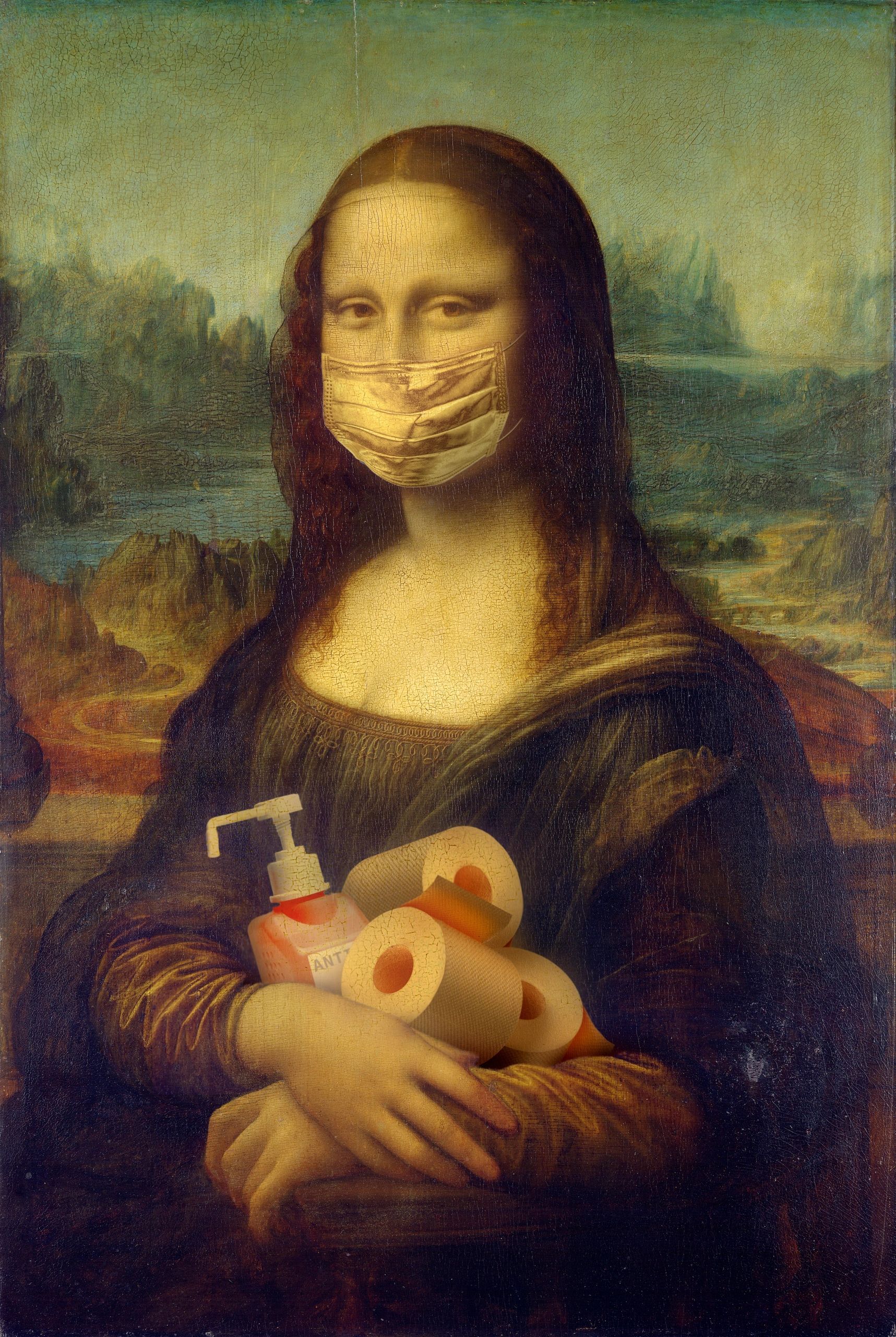 Covid-19, Mona Lisa, parody