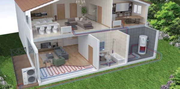 Samsung EHS Air Source Heat Pump House Diagram