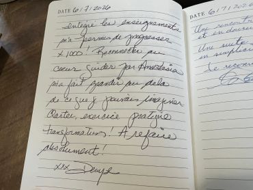 Page de carnet manuscrit datée du 6 juillet 2026.