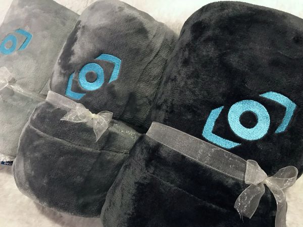 Company logo on blankets
