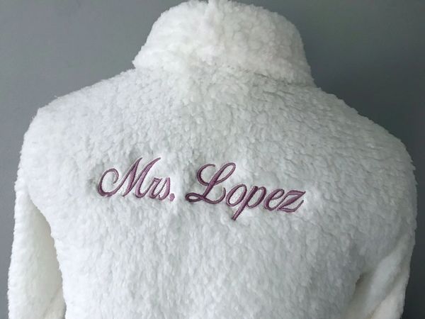 Personalized Sherpa robe