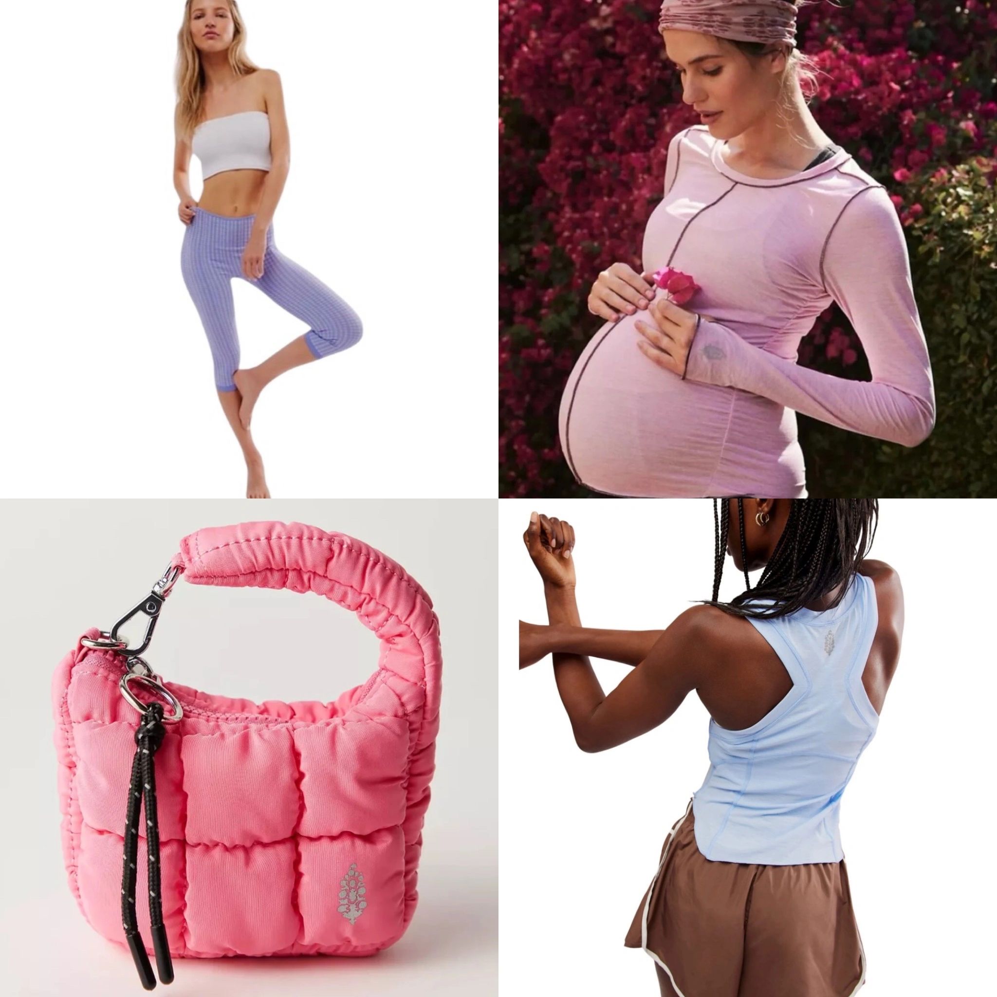 Free People brand activewear and bags