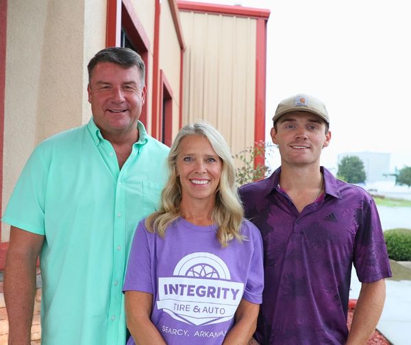 Owners of Integrity Tire & Auto: Left to Right: Scott Tallie, Cecily Tallie & Benny-Scott Tallie