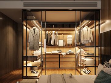 Custom luxury closet solutions.  Choose from a variety of premium Italian manufacturers.