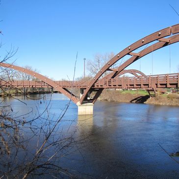 Midland Mi Tridge spanning two rivers connecting