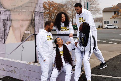 PHOTO OF FOUNDERS ALEXANDRIA MCNEAL AND JONATHAN MCNEAL WITH FRIENDS MYA, FELIX, AND YOLANDA